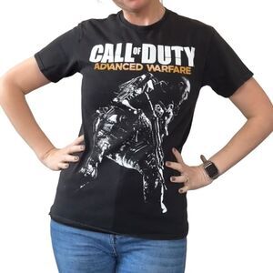 Call of Duty Advanced Warfare Cotton Graphic Black T-Shirt Unisex S